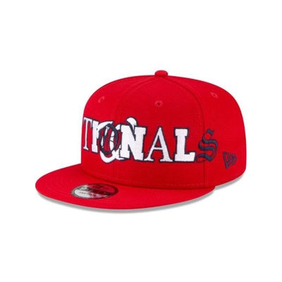 Washington Nationals Gorra | New Era MLB Mixed Font 9fifty Snapback Cap Mexico - Rojos